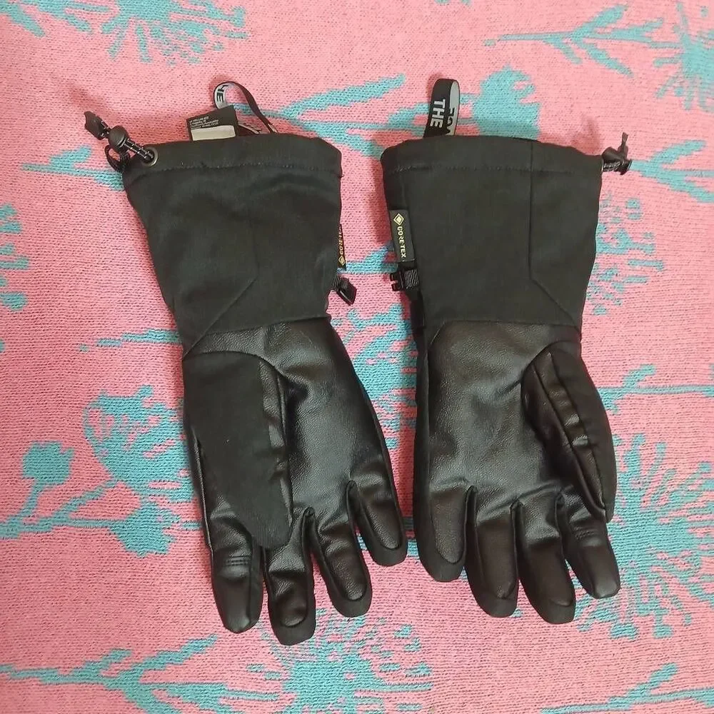The north face womens small black ski gloves waterproof